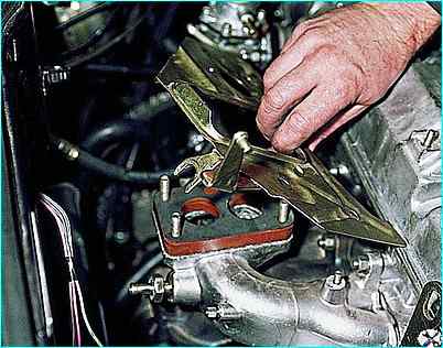 Снятие коллекторов двигателя