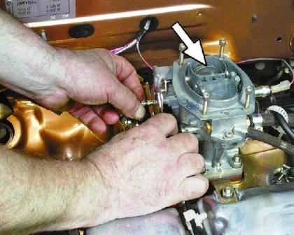 Регулировка привода воздушной заслонки карбюратора 2108