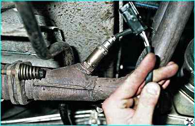 Снятие датчика кислорода