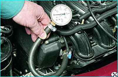 Замер давления в топливной системе