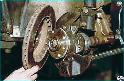 Снятие и установка тормозного механизма