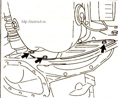 Снять кожух маховика
