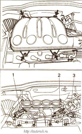 Отсоединить разъемы форсунок