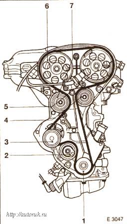 Наложить зубчатый ремень