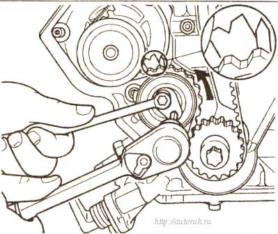 Натянуть зубчатый ремень