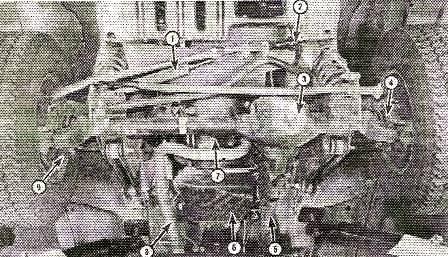 типовое размещение под моторным отделением