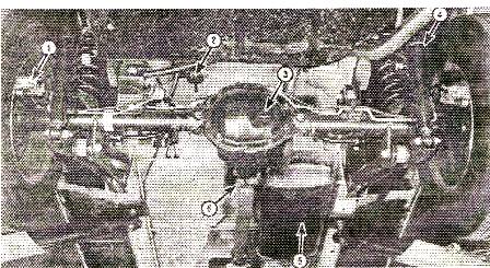 типовое размещение элементов под кузовом сзади