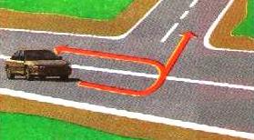 Поворот налево или разворот через сплошную линию разметки