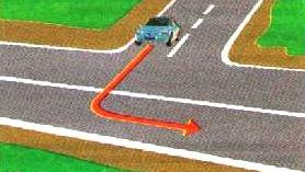 Поворот налево с пересечением сплошной линии разметки