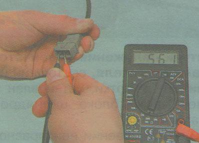 Измерьте сопротивление датчика