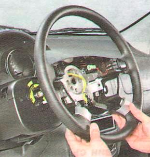 Снимите рулевое колесо 
