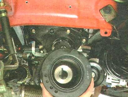 Замена и регулировка ремня ГРМ и замена натяжного ролика Авео Шевролет с двигателем F14S3 и F15S3