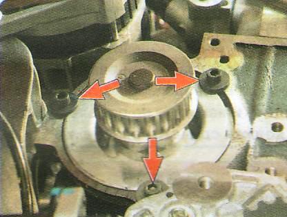 Замена и регулировка ремня ГРМ и замена натяжного ролика Авео Шевролет с двигателем F14S3 и F15S3