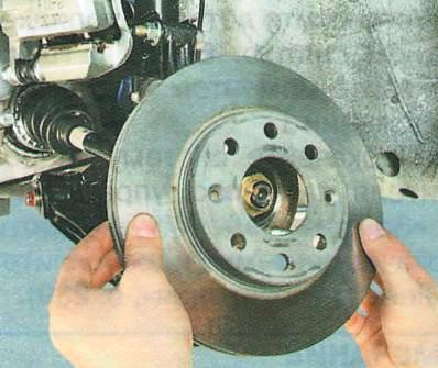 Снимите тормозной диск.