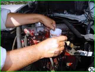 Replacing the fine fuel filter ZIL-5301