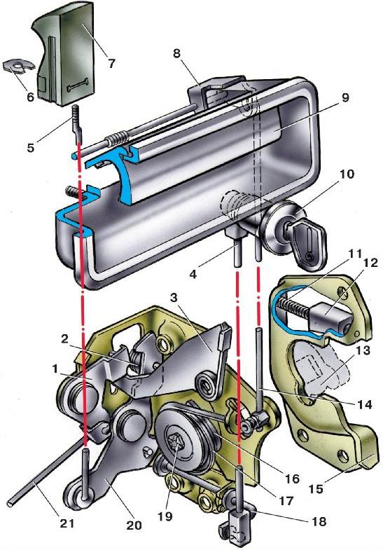 Замок передней левой двери