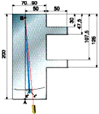 Шаблон для регулировки угла продольного наклона оси поворота