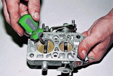 Крестообразной отверткой отворачиваем два винта и заменяем их новыми