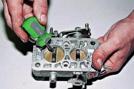 Крестообразной отверткой отворачиваем два винта и заменяем их новыми