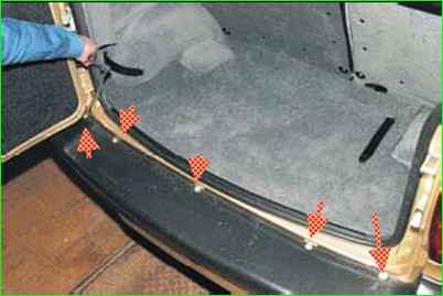 Replacing the rear bumper