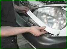 Replacing the front bumper