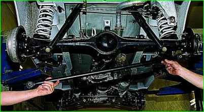 Снятие поперечной штанги  