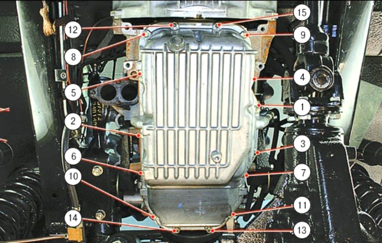 Снятие и установка поддона ЗМЗ-409