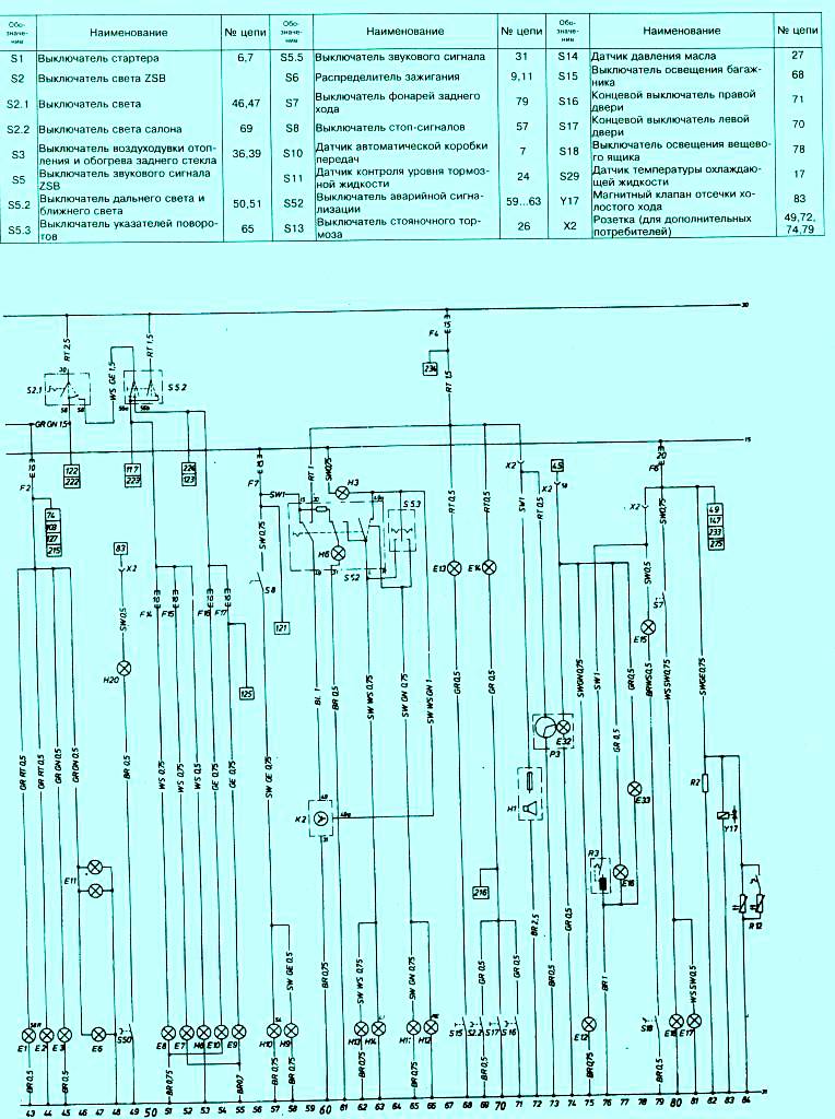 Схема 2 Опель Кадетт Д
