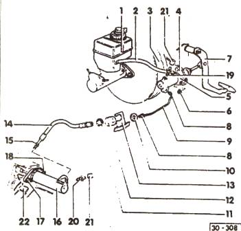 Гидравлический привод сцепления VW Passat