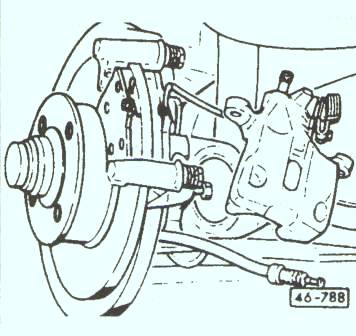 Вывернуть два болта и подвесить на проволоке