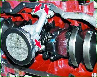 Снятие и разборка масляного насоса