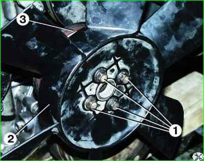 Снятие насоса охлаждения