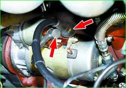 Снятие стартера