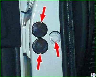 Снятие передней двери