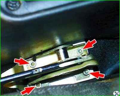 Снятие и установка рычага стояночного тормоза