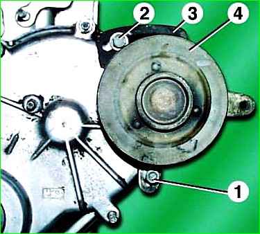 Снятие ремня вентилятора