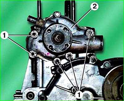 Снятие водяного насоса