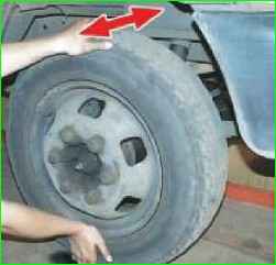 Перевірка зносу шкворня та втулок