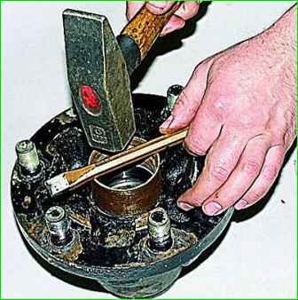 Reemplazo de rodamientos y puños de cubo de rueda delantera