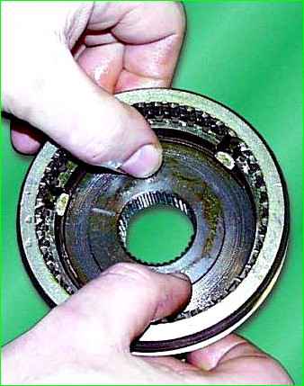 Desmontaje del sincronizador de caja de cambios