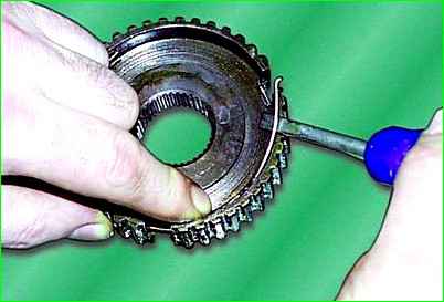 Desmontaje del sincronizador de caja de cambios