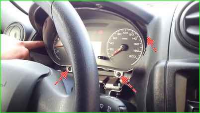 Снятие и установка щитка приборов