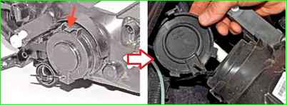 Замена лампочек в блок-фаре