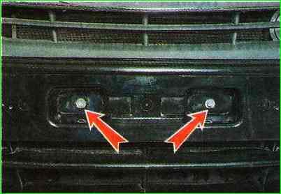 Снятие и установка переднего бампера