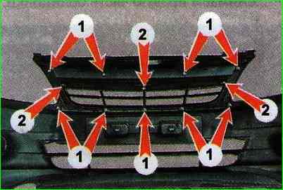 Снятие и установка переднего бампера