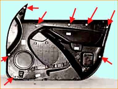 Снятие обивки двери