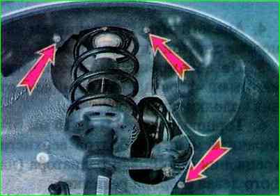 Снятие и установка подкрылка переднего крыла