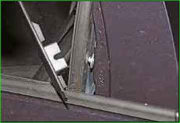 Снятие и установка опускного стекла задней двери