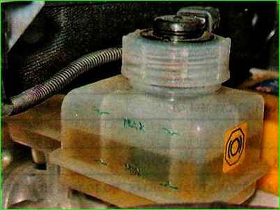 Проверка уровня тормозной жидкости