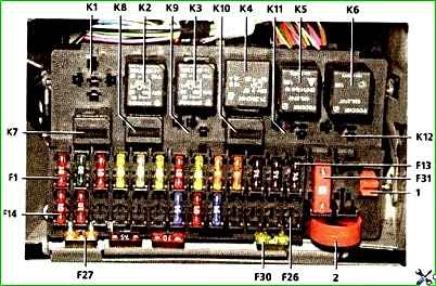 Заміна запобіжників та реле